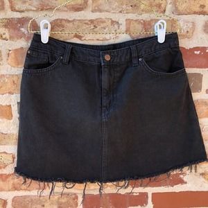 Black Denim Skirt